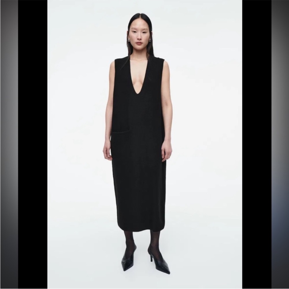COS Boiled Wool Midi Dress